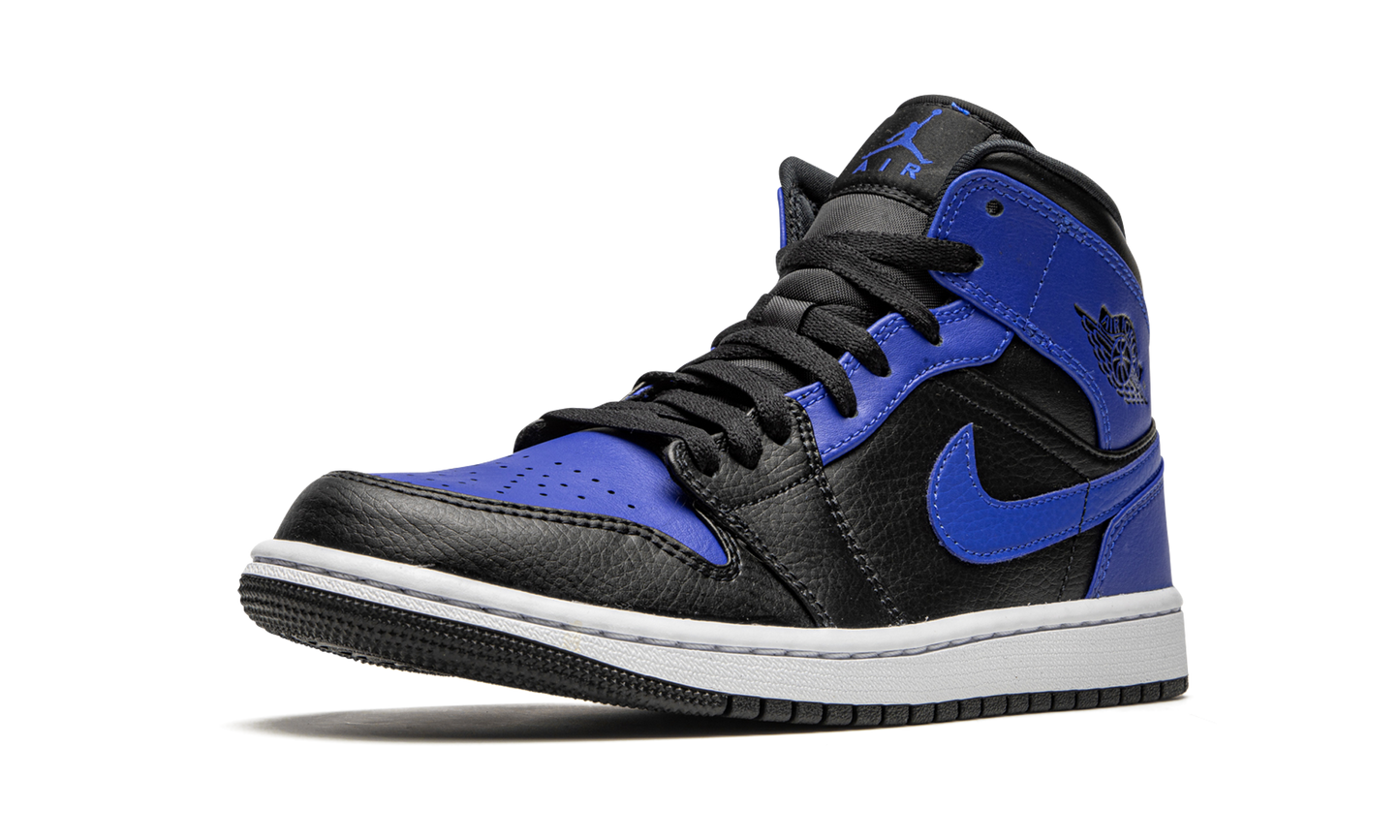 Air Jordan 1 Mid Hyper Royal Tumbled Leather
