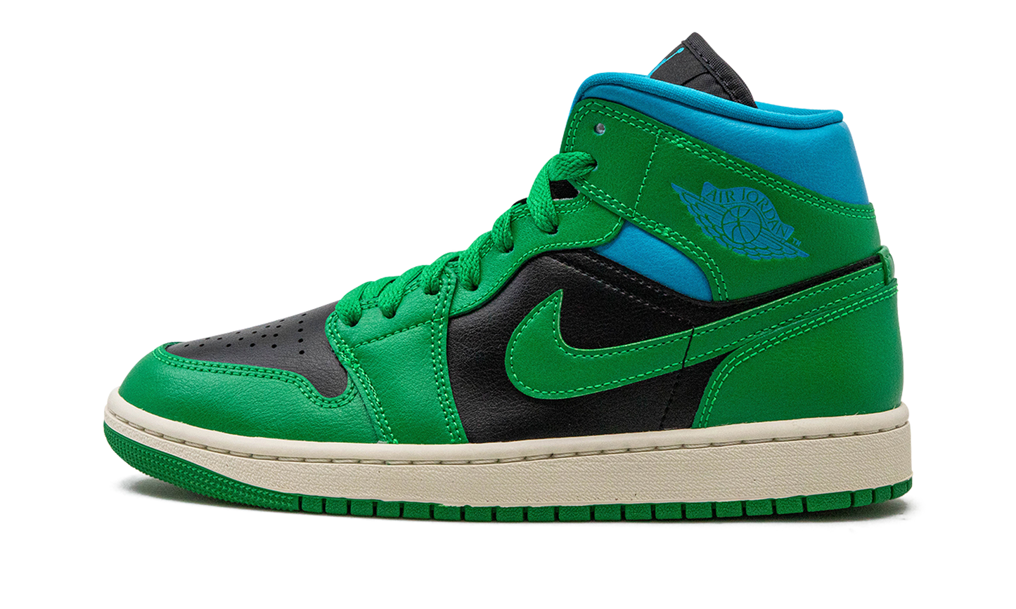 Air Jordan 1 Mid Lucky Green Aquatone