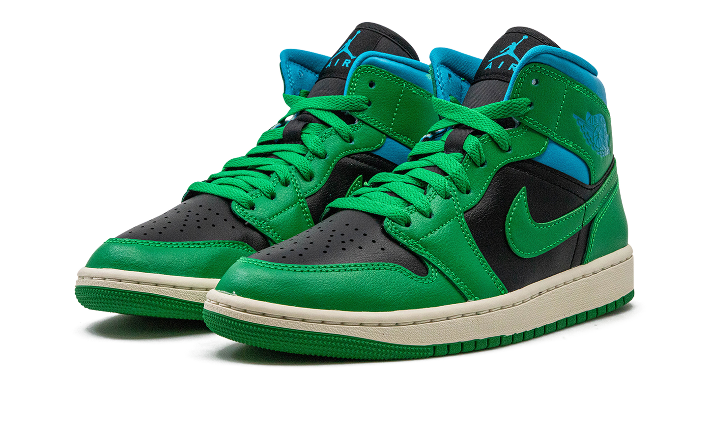 Air Jordan 1 Mid Lucky Green Aquatone