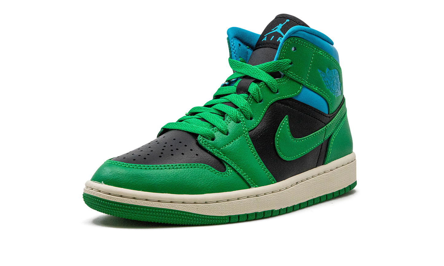 Air Jordan 1 Mid Lucky Green Aquatone