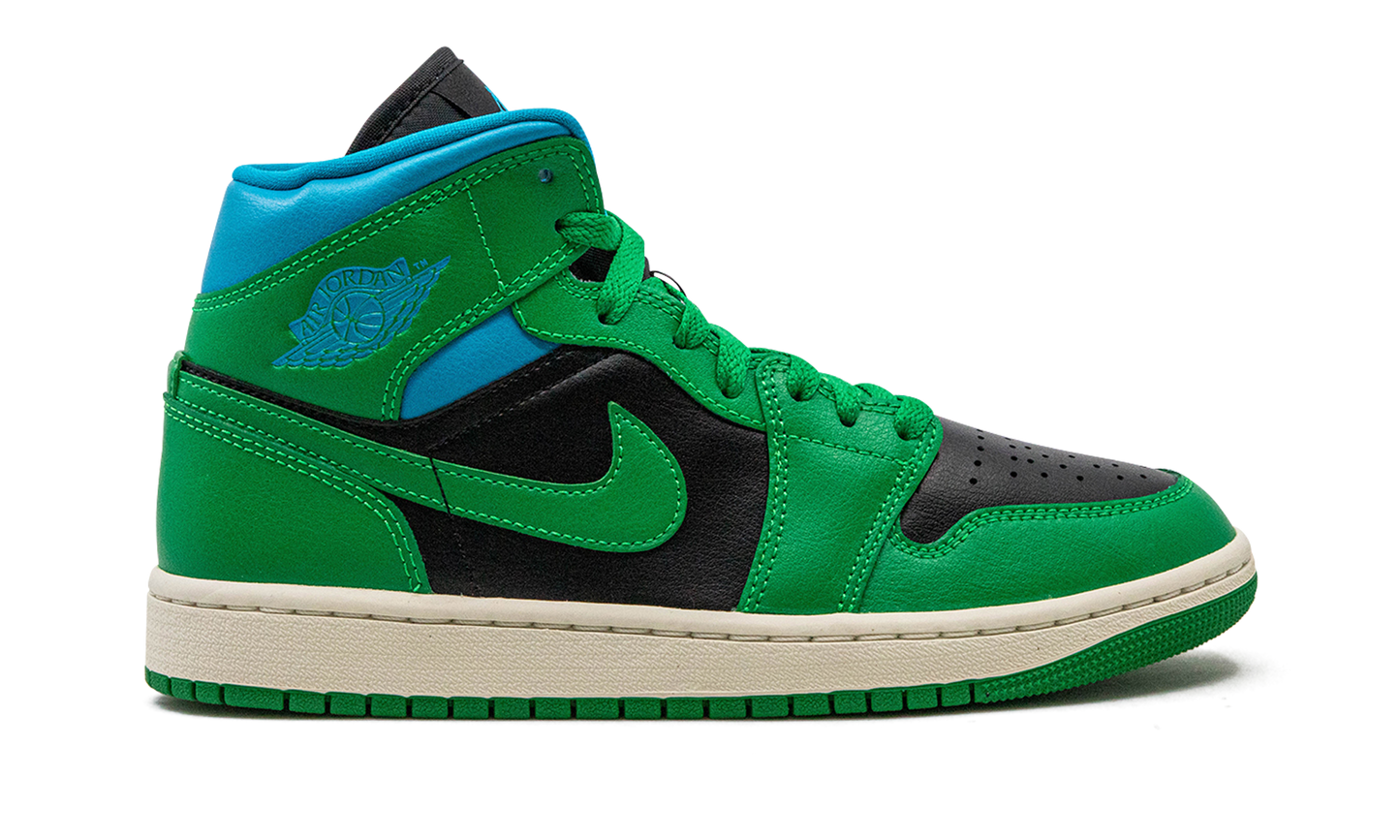 Air Jordan 1 Mid Lucky Green Aquatone