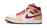 Air Jordan 1 Mid Light Curry Cardinal