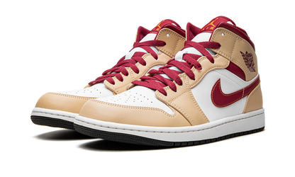 Air Jordan 1 Mid Light Curry Cardinal