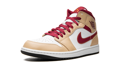 Air Jordan 1 Mid Light Curry Cardinal