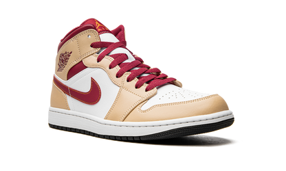 Air Jordan 1 Mid Light Curry Cardinal