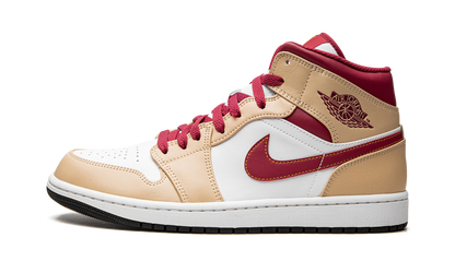 Air Jordan 1 Mid Light Curry Cardinal