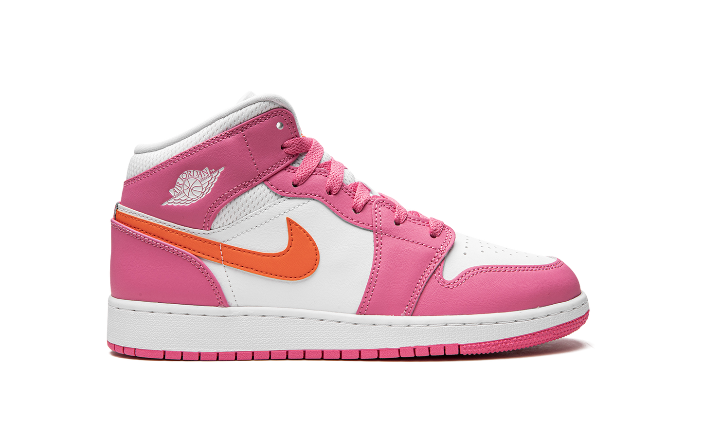 Air Jordan 1 Mid Pinksicle Safety Orange