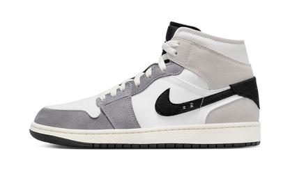 Air Jordan 1 Mid SE Craft White Cement Grey Black