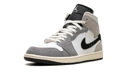 Air Jordan 1 Mid SE Craft White Cement Grey Black
