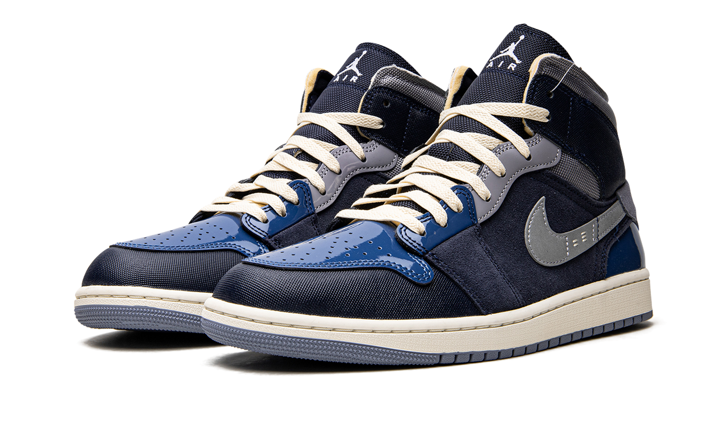 Air Jordan 1 Mid SE Craft Obsidian French Blue Ashen Slate White