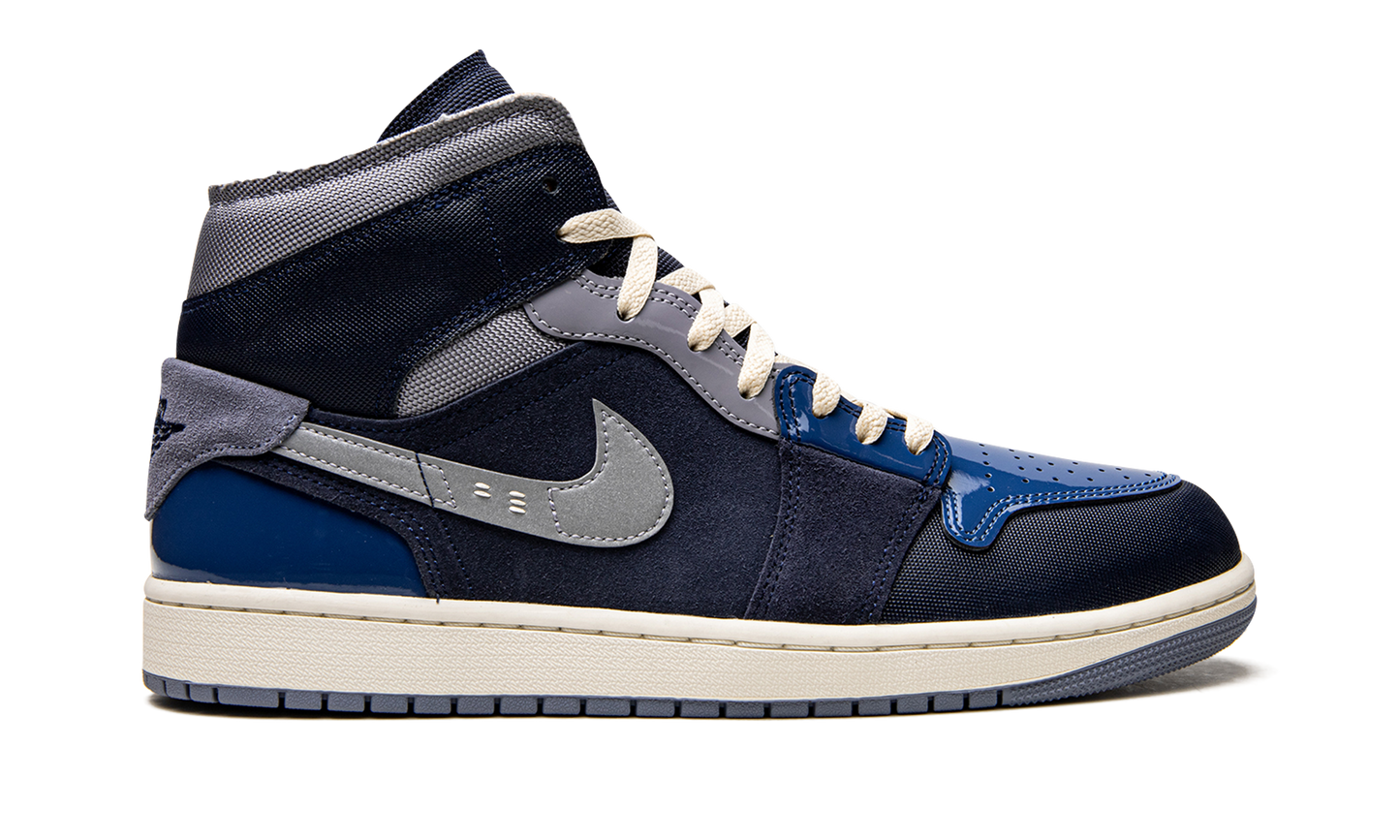 Air Jordan 1 Mid SE Craft Obsidian French Blue Ashen Slate White