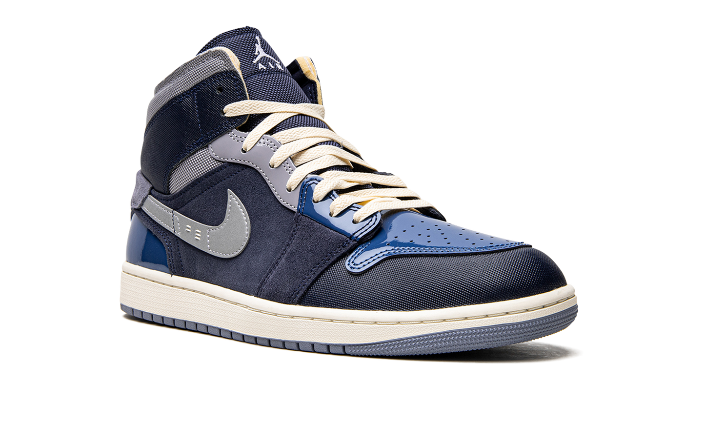Air Jordan 1 Mid SE Craft Obsidian French Blue Ashen Slate White