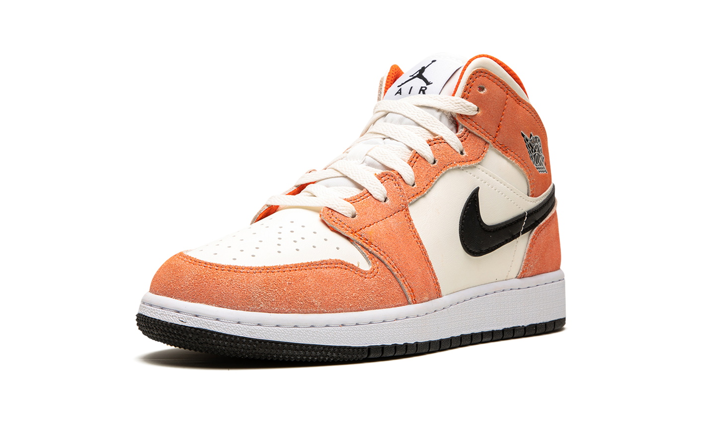Air Jordan 1 Mid SE Orange Suede