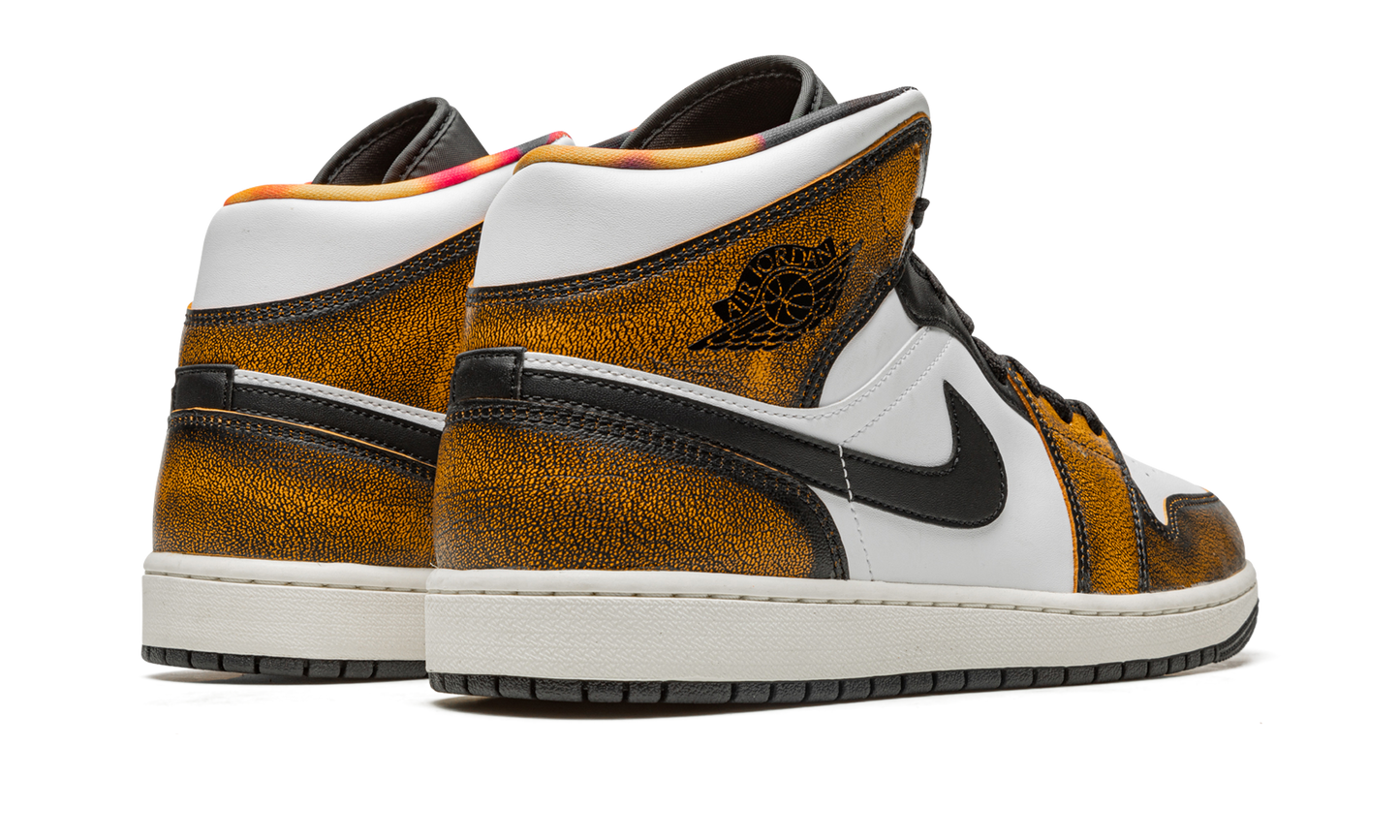Air Jordan 1 Mid SE Orange Wear Away
