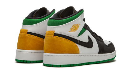 Air Jordan 1 Mid SE White Laser Orange Lucky Green