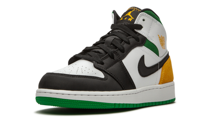 Air Jordan 1 Mid SE White Laser Orange Lucky Green