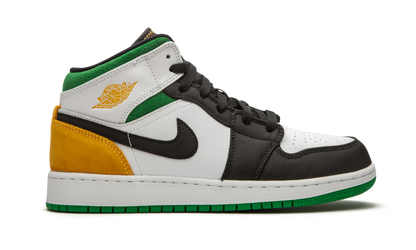 Air Jordan 1 Mid SE White Laser Orange Lucky Green