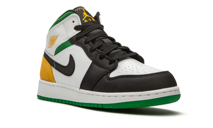 Air Jordan 1 Mid SE White Laser Orange Lucky Green