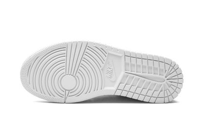 Air Jordan 1 Mid Triple White Patent Swoosh