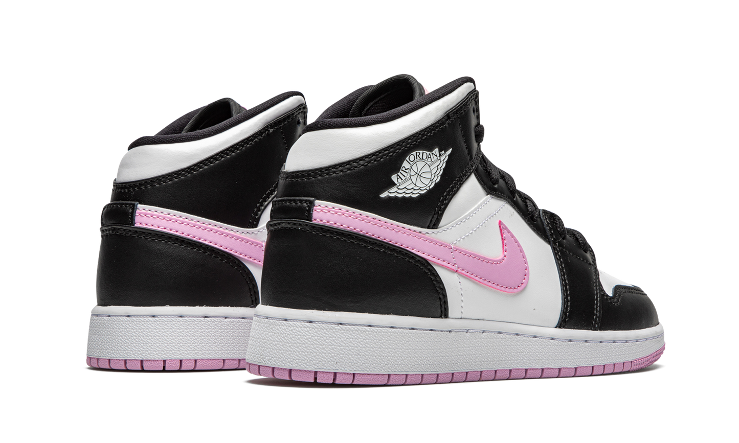 Air Jordan 1 Mid White Black Light Arctic Pink