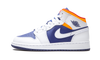 Air Jordan 1 Mid White Laser Orange Deep Royal Blue