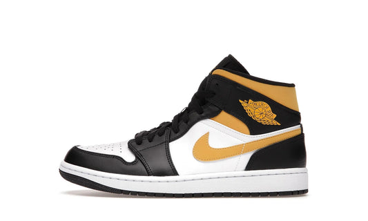 Air Jordan 1 Mid White Pollen Black