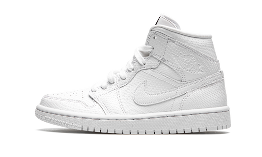 Air Jordan 1 Mid White Snakeskin