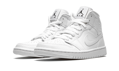 Air Jordan 1 Mid White Snakeskin