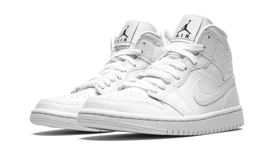 Air Jordan 1 Mid White Snakeskin