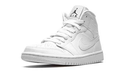 Air Jordan 1 Mid White Snakeskin