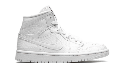 Air Jordan 1 Mid White Snakeskin