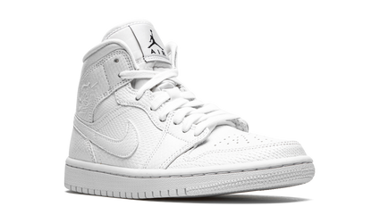 Air Jordan 1 Mid White Snakeskin