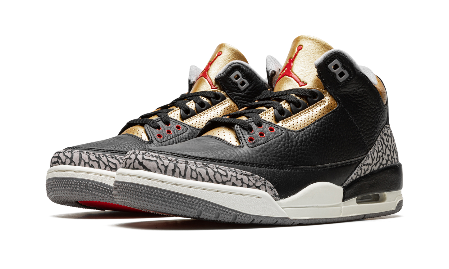 Air Jordan 3 Retro Black Cement Gold