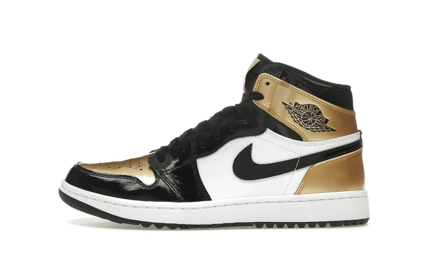 Air Jordan 1 Retro High Golf Patent Gold Toe