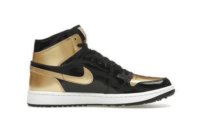 Air Jordan 1 Retro High Golf Patent Gold Toe