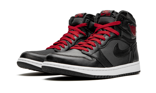 Air Jordan 1 Retro High Black Satin Gym Red