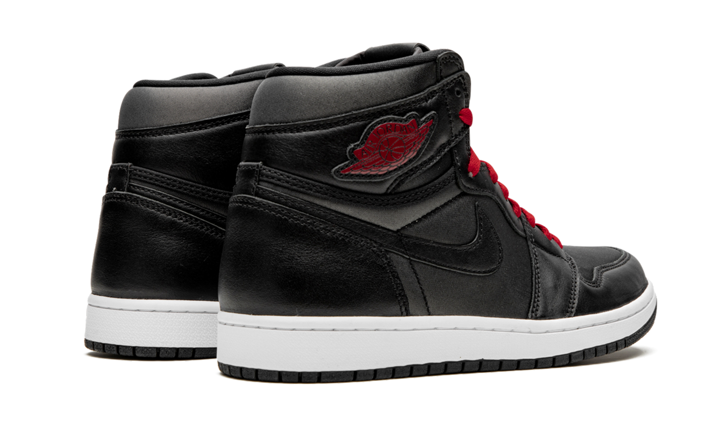 Air Jordan 1 Retro High Black Satin Gym Red
