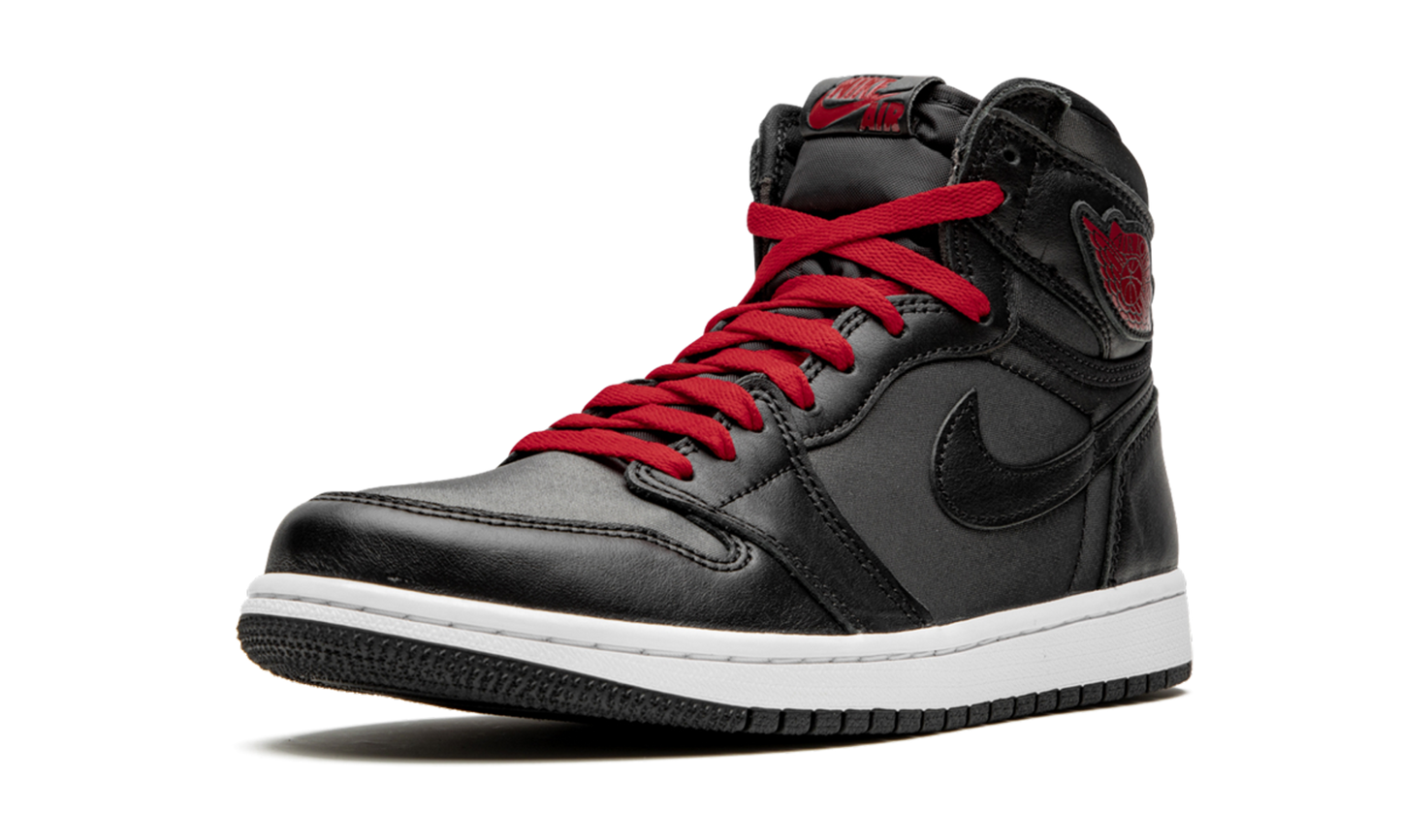 Air Jordan 1 Retro High Black Satin Gym Red