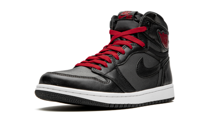 Air Jordan 1 Retro High Black Satin Gym Red