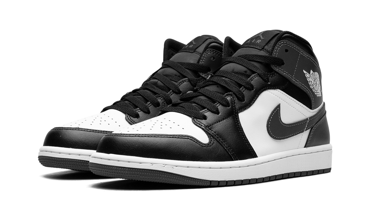 Air Jordan 1 Mid Black White Iron Grey