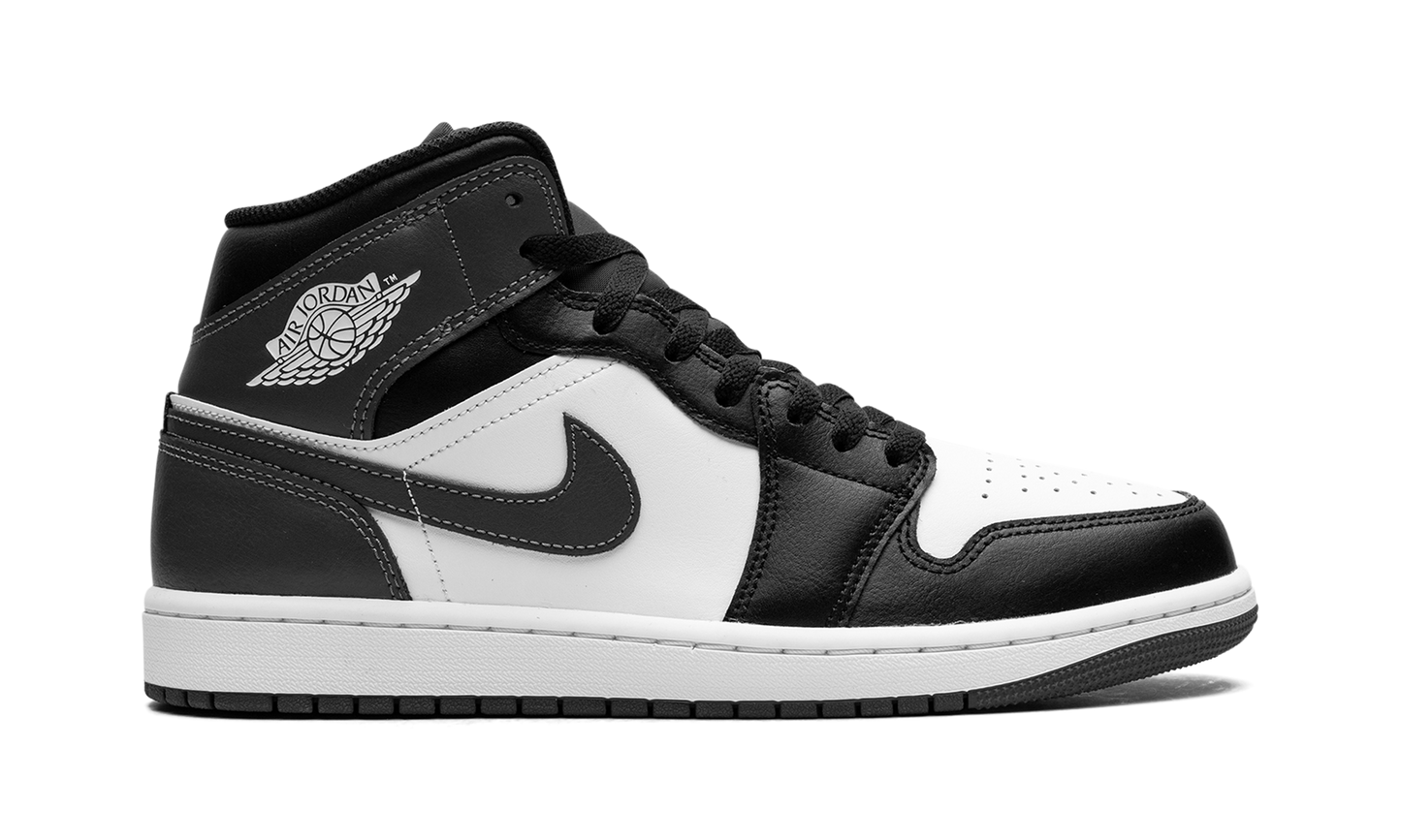 Air Jordan 1 Mid Black White Iron Grey