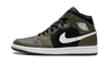 Air Jordan 1 Mid Black White Olive