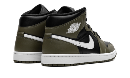 Air Jordan 1 Mid Black White Olive