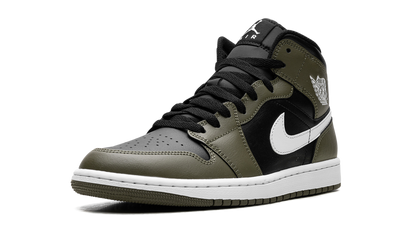 Air Jordan 1 Mid Black White Olive