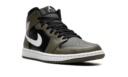 Air Jordan 1 Mid Black White Olive
