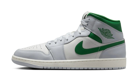 Air Jordan 1 Mid White Pure Platinum Pine Green