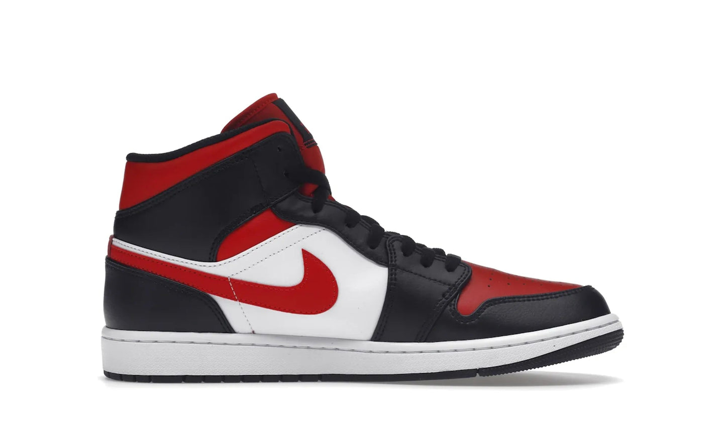 Air Jordan 1 Mid White Black Red (2022)