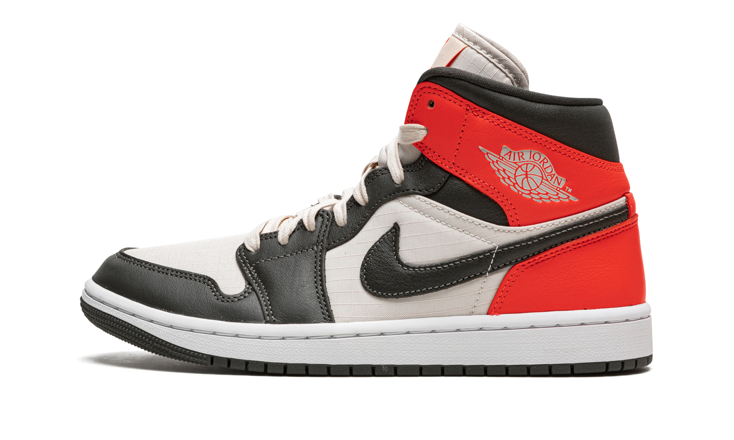 Air Jordan 1 Mid Newsprint Light Orewood Brown