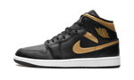 Air Jordan 1 Mid Black Metallic Gold