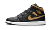 Air Jordan 1 Mid Black Metallic Gold